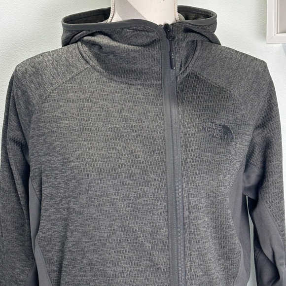 The North Face Arcata Womens Fleece Hoodie Full Zip Jacket Gray L - Picture 4 of 7